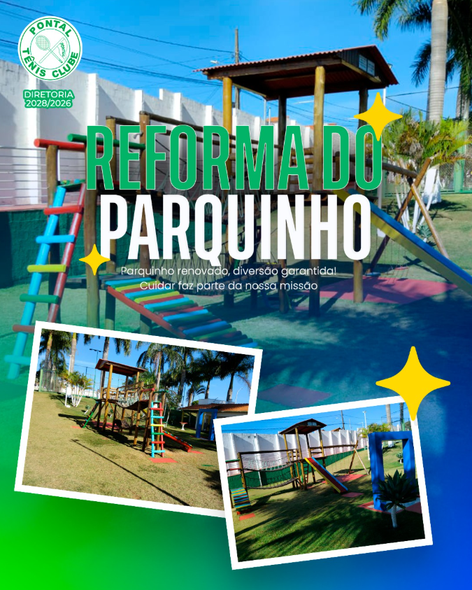 Pontal Tênis Clube investe em melhorias no parquinho e na academia